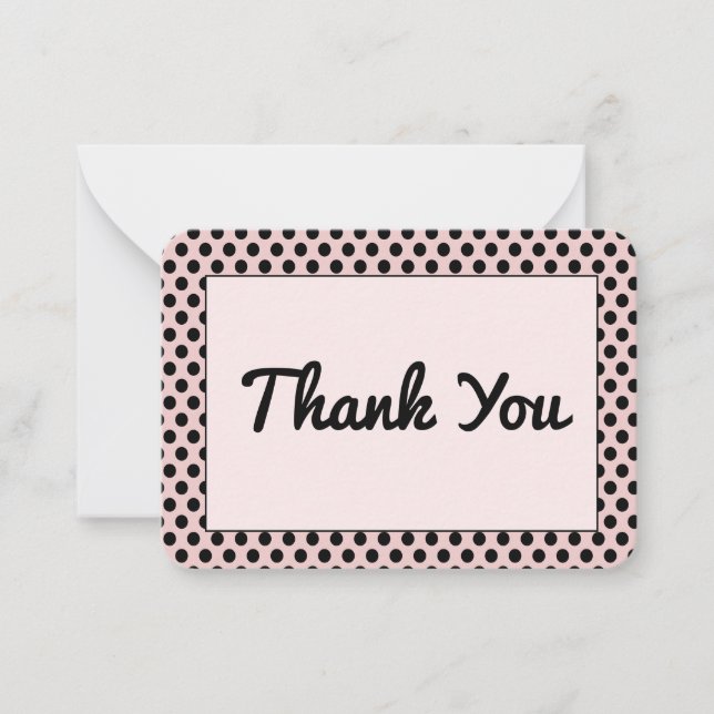 Platt anteckningskort för Polka Dot Mönster (Framsida)