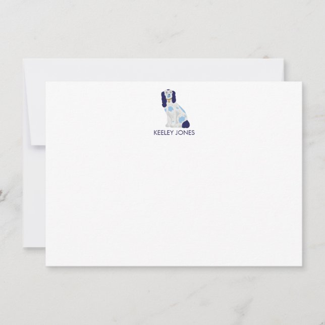 Platt anteckningskort för Stbudsdshire Spansk Pers (Framsida)