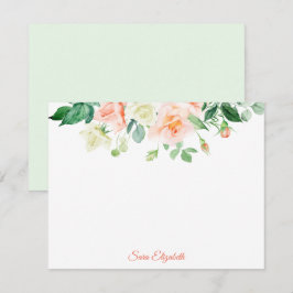 Platt anteckningskort för Vår Peach Ro-Personlig