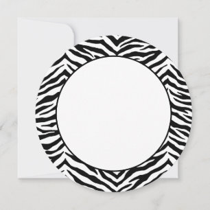 Platt anteckningskort - Zebra tryck