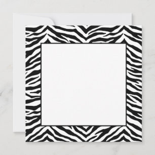 Platt anteckningskort - Zebra tryck