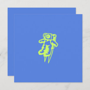 Platt blankkort för spaceman