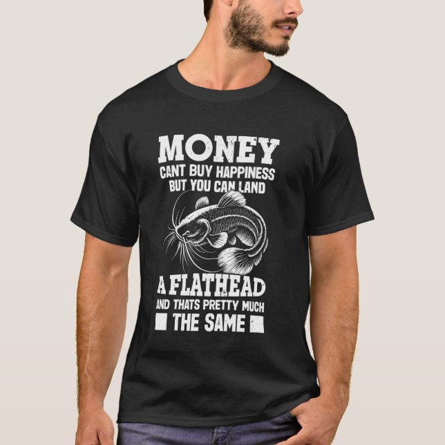 Platt Catfish kattfiske 6 T Shirt (Framsida)