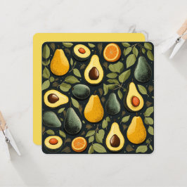 Platt Cute avocados-kort