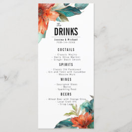 Platt Drinks-menyn Hibiscus Sergranat Paradise Meny