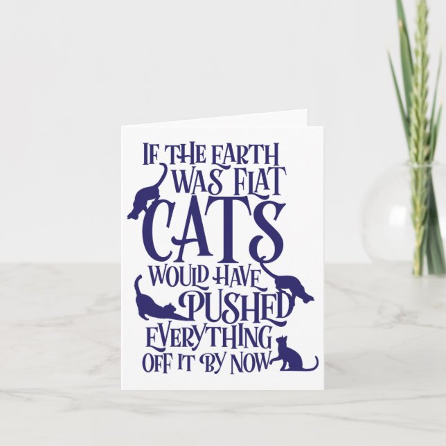 Platt Earth Cat Teory Graphic-nuny Jorden Day Kort (Framsida)