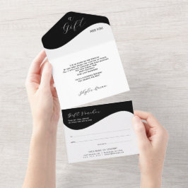 Platt etikett kant - Våg svart 1 Voucher