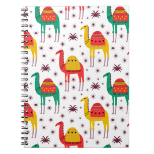Platt färg-design för Camel mönster Anteckningsbok