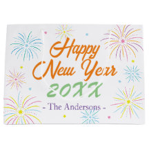 Platt färgstark Nyårsafton Party - vit