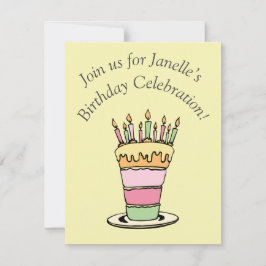 Platt födelsedagskort tack kort