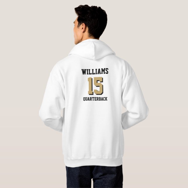 Platt guld och svart hoodie (Hel baksida)