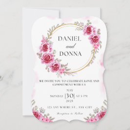 Platt hälsningskort för dig lycklig Weeding party Kort