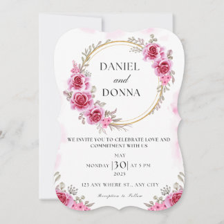 Platt hälsningskort för dig lycklig Weeding party Kort