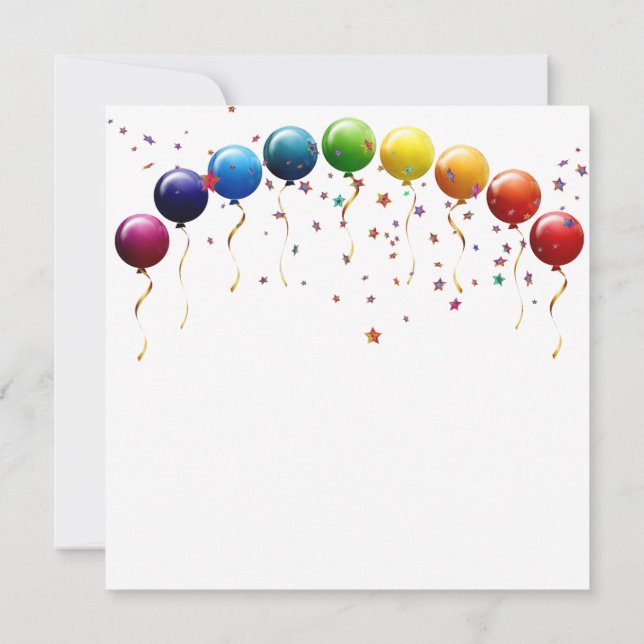 Platt hälsningskort för födelsedag kort (Baksida)