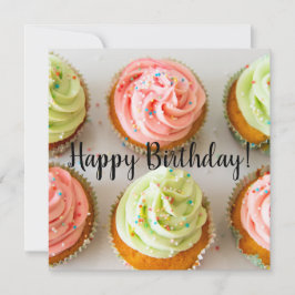 Platt hälsningskort för födelsedag kort