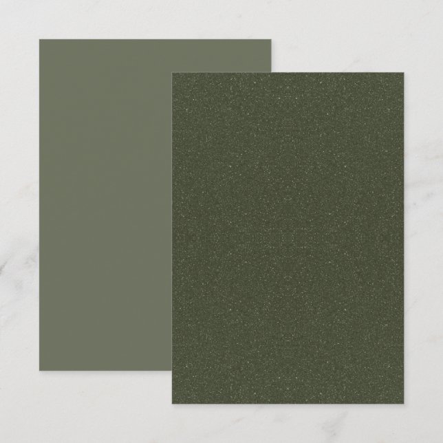Platt hälsningskort för texturerad Grönt - Anpassa Kort (Fram/baksida)