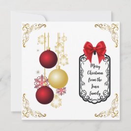 Platt hälsningskort julkort