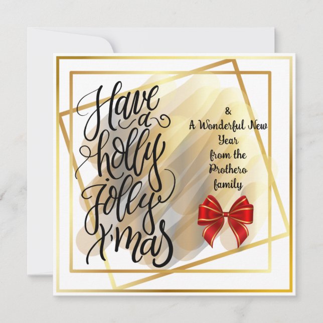 Platt hälsningskort julkort (Framsida)