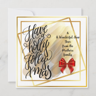 Platt hälsningskort julkort