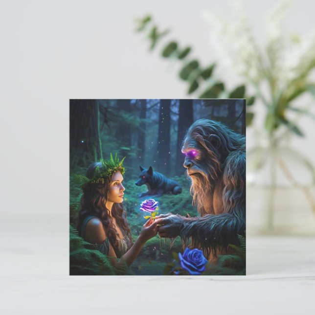 Platt hälsningskort kort (Stående Fram)