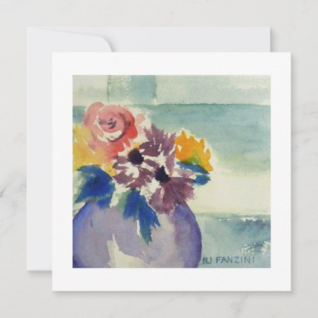 Platt hälsningskort kort (Framsida)