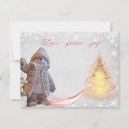 Platt Helgdag Julkort