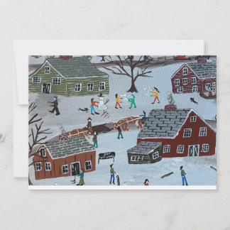 Platt Helgdag Julkort