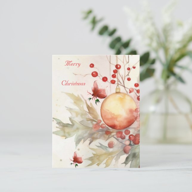 Platt helgdag julkort (Stående Fram)