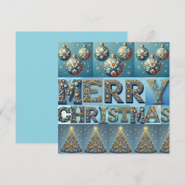 platt helgdag julkort (Fram/baksida)