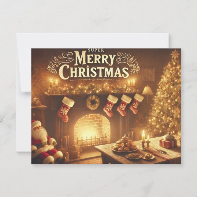 Platt Helgdag Julkort (Framsida)