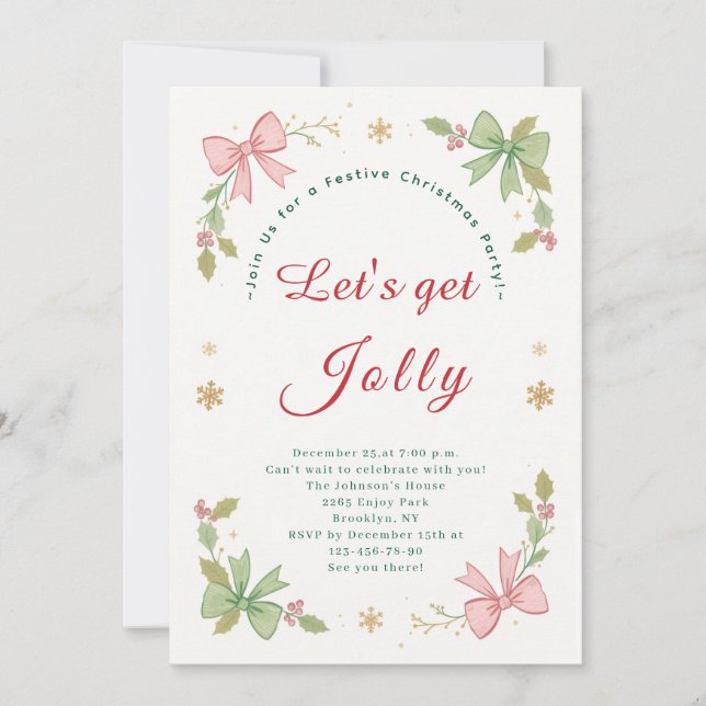 Platt Helgdag Julkort (Framsida)