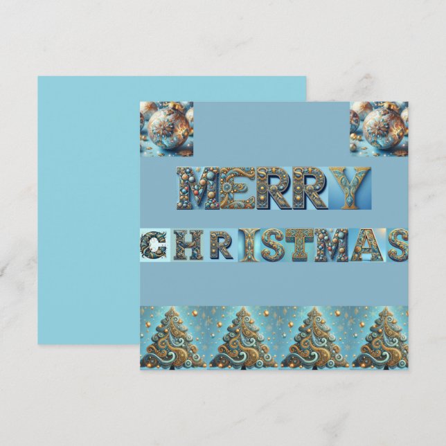 platt helgdag julkort (Fram/baksida)