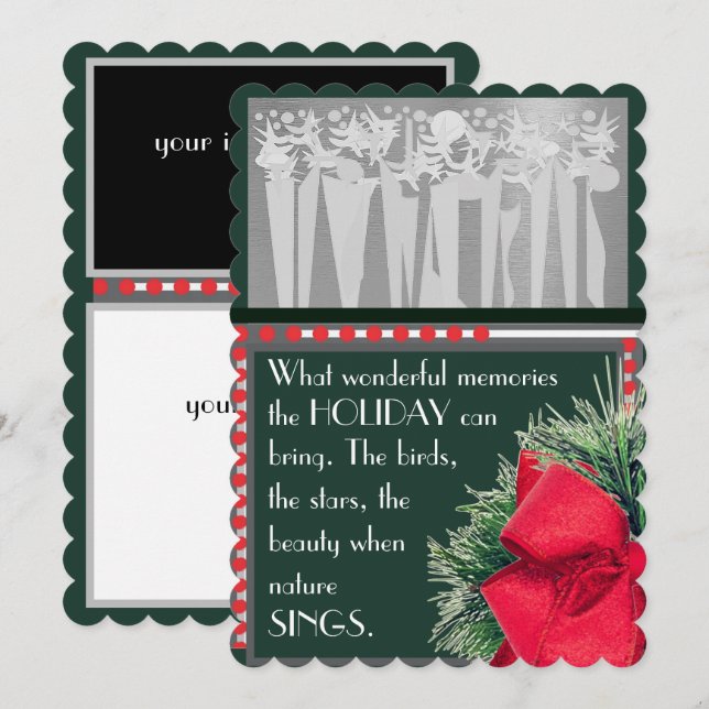 Platt Helgdag Julkort (Fram/baksida)