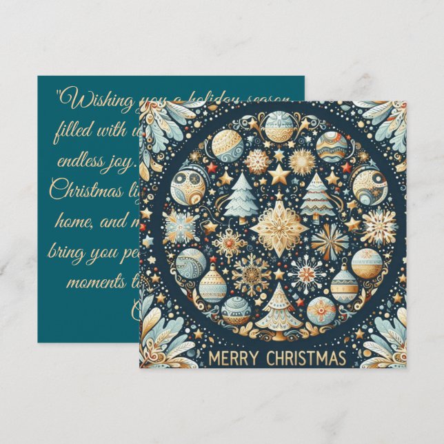 platt helgdag julkort (Fram/baksida)