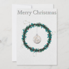 Platt Helgdag kort med julillustration