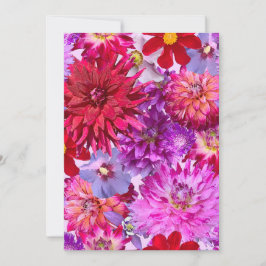 Platt Helgdag-kort - stor Blommigt Julkort