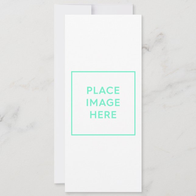 Platt Helgdag, Storlekt: 4 tum x 9,25 tum Julkort (Framsida)