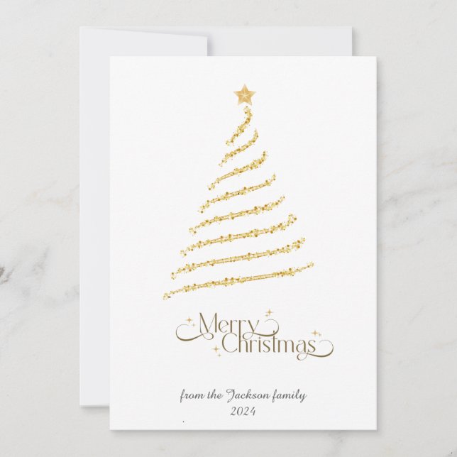 Platt Helgdag utan foto- i Julgran Julkort (Framsida)