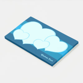 Platt hjärtikon post-it block