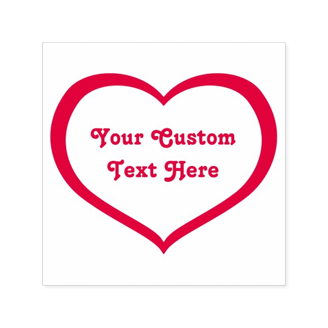 Platt hjärtikon självfärgande stämpel (Design)