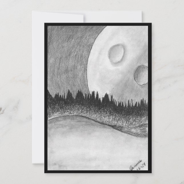 Platt inbjudan, Storlek: 5 tum x 7 tum, Papper: pr Inbjudningar (Framsida)