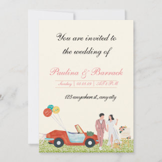 Platt inbjudan, Storlek: 5 tum x 7 tum, Papper: pr Inbjudningar