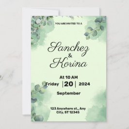 Platt inbjudan, Storlek: 5 tum x 7 tum, Papper: pr Inbjudningar