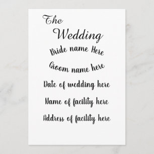 Platt inbjudan, Storlek: 5 tum x 7 tum, Papper: pr Inbjudningar