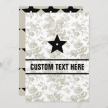 Platt inbjudan, Storlek: 5 tum x 7 tum, Papper: pr