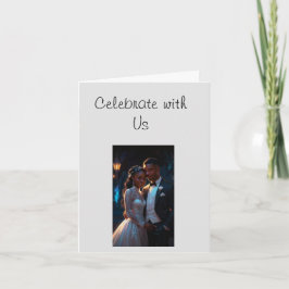 Platt inbjudan, Storlek: 5 tum x 7 tum par bröllop Meddelande