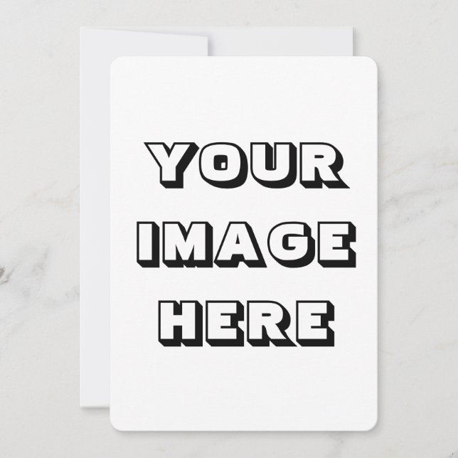 Platt inbjudan, Storlek: 5" x 7", din bild här Inbjudningar (Framsida)