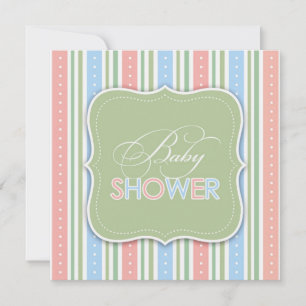 Platt inbjudan till baby shower