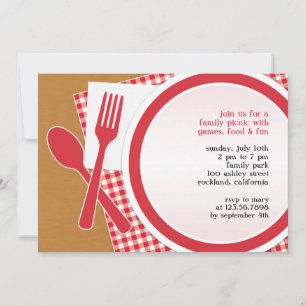 Platt inbjudan till Picnic Outing Party