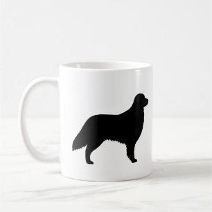 Platt Jackat återgivning av Hund aveln Silhouette Kaffemugg